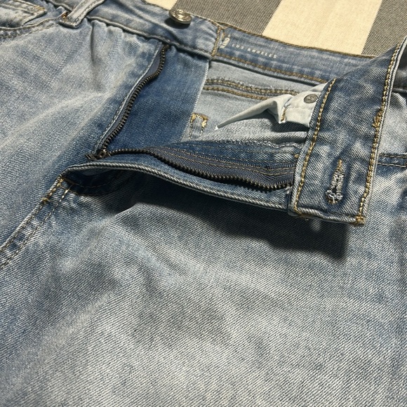 Rewash Women Denim Maxi Skirt Size 27 Raw Hem Front Slit Boho 90s Y2K Festival - Picture 13 of 14